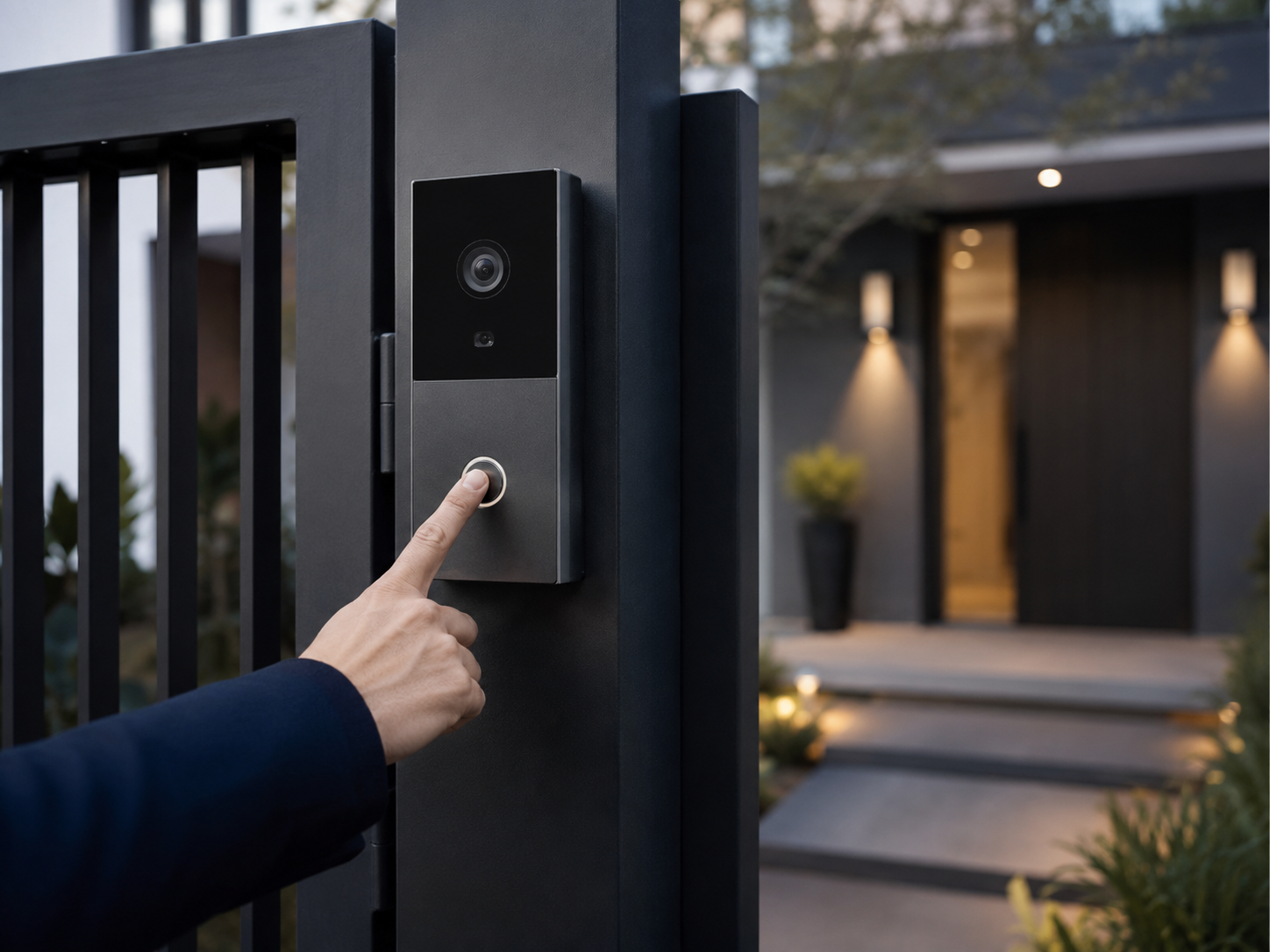 Vídeo porteiro instalado em entrada residencial